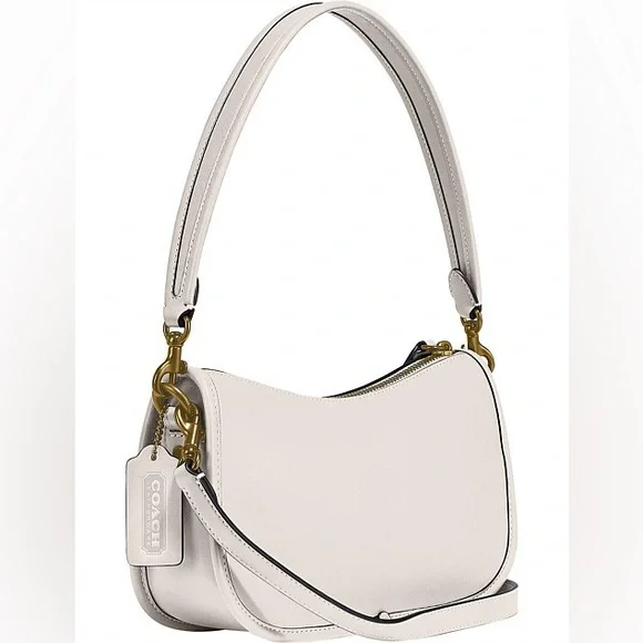 Coach Swinger Bag White Leather Shoulder Bag NWT - Picture 15 of 17